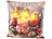 infactory 2er-Set Deko-Kissen mit Adventskranz-Motiv, 4 LEDs, 45 x 45 cm infactory LED-Deko-Weihnachtskissen