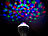 Lunartec Rotierende Disco-LED-Lampe, Galaxie-Effekt, Weißlichtmodus, E27, 5 W Lunartec LED-Disco-Tropfen E27 mit Farbwechsel (RGBW)