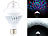 Lunartec Rotierende Disco-LED-Lampe, Galaxie-Effekt, Weißlichtmodus, E27, 5 W Lunartec LED-Disco-Tropfen E27 mit Farbwechsel (RGBW)