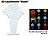 3D-Hologramm-LEDs: Lunartec 3D-Leuchtmotiv "Rosen" für Deko-LED-Lichtsockel LS-7.3D