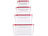 Rosenstein & Söhne 8 Frischhaltedosen-Set mit Clip-Deckel, BPA-frei Rosenstein & Söhne Kunststoff-Frischhaltedosen-Sets, mikrowellengeeignet