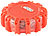 Lescars Runde Party-Leuchte mit roten und weißen LEDs, 5 Leuchtmodi, IP44 Lescars Runde Party-Leuchten