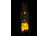 Lunartec Deko-Glasflasche mit LED-Kerze, bewegliche Flamme, Schneeflocken-Motiv Lunartec