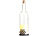 Lunartec Deko-Glasflasche mit LED-Kerze, bewegliche Flamme, Schneeflocken-Motiv Lunartec 