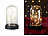 Lunartec Deko-Leuchte aus Echtglas mit 20 warmweißen LEDs, batteriebetrieben Lunartec LED-Glasglocken