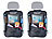 Lescars 2er-Set Kfz-Rückenlehnen-Organizer mit extragroßem Tablet-PC-Fach Lescars Kfz-Rücksitz-Organizer
