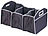 Lescars 2er-Set 2in1-Kofferraum-Organizer mit 3 Fächern & Kühltasche, faltbar Lescars Kofferraum-Organizer mit Kühltaschen