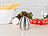 PEARL 4er-Set Kurzzeitmesser, Eieruhren aus Edelstahl, 60-Minuten-Timer PEARL Edelstahl-Eieruhren