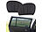 Lescars 4er-Set Universal-Überzieh-Sonnenschutze für Auto-Seitenscheiben Lescars Überzieh-Sonnenschutze für Auto-Seitenscheiben