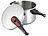 Rosenstein & Söhne Edelstahl-Schnellkochtopf mit Dampfgar-Einsatz, bis 90 kPa, 6 l Rosenstein & Söhne Dampfdruck-Kochtöpfe mit Dampfgareinsatz