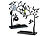 Schmuckhalter: St. Leonhard Dekorativer Schmuckbaum schwarz aus Vollmetall, Höhe 30cm, 2er-Set