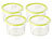 Rosenstein & Söhne Runde Vakuumierdose mit 0,6 Liter Volumen, 14,2 x 8,3 cm, 4er Set Rosenstein & Söhne Vakuum-Behälter für Handvakuumierer
