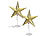 Lunartec 2er-Set Deko-Tischleuchte in Sternform, gold Lunartec Weihnachtsstern-Leuchten