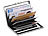 Xcase 2er Pack Flaches RFID-Kartenetui aus Edelstahl für 6 Chipkarten Xcase RFID-Kartenetuis