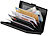 Xcase 2er Pack Flaches RFID-Kartenetui aus Edelstahl für 6 Chipkarten, Xcase RFID-Kartenetuis
