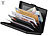 Xcase 2er Pack Flaches RFID-Kartenetui aus Edelstahl für 6 Chipkarten, Xcase RFID-Kartenetuis