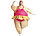 Karneval-Kostüm aufblasbar: Playtastic Selbstaufblasendes Kostüm "Ballerina"
