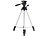 Somikon Profi-Alu-Stativ für Photo- und Videokameras, bis 157 cm hoch Somikon Dreibein Kamera Stative