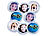 Your Design 16er-Set Bilder-Magnete Your Design Foto-Magnet-Pins