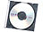 PEARL 50er-Set Slim-CD-Hüllen transparent/schwarz PEARL CD-Hüllen