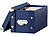 PEARL 2er-Set CD-Archiv-Box für je 24 Standard- oder 48 Slim-CD-Hüllen, blau PEARL
