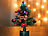 PEARL 2er-Set LED-Weihnachtsbäume mit Glasfaser-Farbwechslern PEARL Batteriebetriebene Mini-Weihnachtsbäume