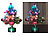 PEARL 2er-Set LED-Weihnachtsbäume mit Glasfaser-Farbwechslern PEARL