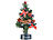PEARL 2er-Set USB-Weihnachtsbäume mit LED-Farbwechsel-Glasfaserlichtern PEARL Mini-Weihnachtsbäume mit USB-Stromversorgungen