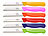 Löffler Schneidewaren Co. 6 Edelstahl-Gemüse-/Obstmesser aus Solingen, 8,5-cm-Klinge Sägeschliff Löffler Schneidewaren Co. Obst-, Gemüse- und Schälmesser aus Edelstahl