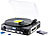 Q-Sonic USB-Plattenspieler mit Recorder, Radio, AUX, Cassette (refurbished) Q-Sonic