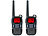 simvalley communications 2er-Set Profi-Walkie-Talkies mit VOX, 10 km, USB, extragroßes Display simvalley communications Walkie-Talkies