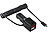 revolt Kfz-USB-Netzteil mit Micro-USB-Spiralkabel & Display, 12 & 24 V, 2,1 A