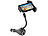 Callstel Flexible Kfz-Halterung für Smartphones, USB-Ladefunktion, 4,8 A Callstel Schwanenhals-Kfz-Halterungen mit USB-Ladefunktion