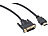 auvisio Adapterkabel HDMI auf DVI-D Dual-Link, schwarz, 2 m auvisio HDMI-DVI-Adapterkabel