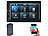 Creasono 2-DIN-MP3-Autoradio mit Touchdisplay und Farb-Rückfahrkamera Creasono 2-DIN-MP3-Autoradios mit Bluetooth und Video-Anschluss