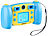Somikon Kinder-Full-HD-Digitalkamera, 2. Objektiv für Selfies & 2 Sucher, blau Somikon Kinder-Digitalkameras