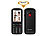 simvalley MOBILE Komfort-Handy mit Garantruf Premium, Versandrückläufer simvalley MOBILE Notruf-Handys mit Lupe, Kamera und Sprachememos
