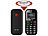 simvalley MOBILE Dual-SIM-Komfort-Handy mit Garantruf Easy, Versandrückläufer simvalley MOBILE Dual-SIM-Notruf-Handys mit Bluetooth