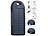 Solar Ladegerät Handy: revolt Solar-Powerbank mit 4.000 mAh & Taschenlampe, 2x USB, bis 2 A, 10 Watt