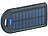 revolt Solar-Powerbank mit 4.000 mAh & Taschenlampe, 2x USB, bis 2 A, 10 Watt revolt USB-Solar-Powerbanks mit LED-Taschenlampe