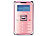 simvalley MOBILE Mini-Handy RX-180 "Pico INOX PINK" VERTRAGSFREI simvalley MOBILE Scheckkartenhandys