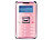 simvalley MOBILE Mini-Handy RX-180 "Pico INOX PINK" VERTRAGSFREI simvalley MOBILE Scheckkartenhandys