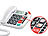 simvalley communications Notruf-Senioren-Telefon XLF-80Plus mit Garantruf, weiß simvalley communications SOS-Senioren-Telefone (Festnetz)