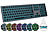 Kabellose Tastatur: GeneralKeys Funk-Tastatur, farbige Beleuchtung, Slim, Scissor-Tasten, Akku, 2,4GHz