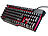 GeneralKeys Halbmechanische USB-Gaming-Tastatur, 7-farbig beleuchtet, wasserfest GeneralKeys Halbmechanische USB-Tastaturen mit Beleuchtung