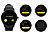 simvalley MOBILE Handy-Uhr & Bluetooth-Smartwatch für iOS & Android, Herzfrequenz, rund simvalley MOBILE Handy-Smartwatches mit Bluetooth & Herzfrequenz-Messung, für Android und iOS