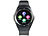 simvalley MOBILE 2in1-Uhren-Handy & Smartwatch für Android, rundes Display, Bluetooth simvalley MOBILE Handy-Smartwatches mit Bluetooth
