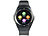 simvalley MOBILE 2in1-Uhren-Handy & Smartwatch für Android, rundes Display, Bluetooth simvalley MOBILE 