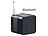 auvisio Mini-MP3-Station MPS-560.cube mit Bluetooth, Radio & Wecker, 8 Watt auvisio MP3-Würfel-Radios mit Bluetooth und Wecker