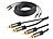 auvisio Premium-Stereo-Kabel 2 Cinch auf 2 Cinch, schwarz, 10 m, vergoldet auvisio 2-fach-Cinch-Kabel (Audio)